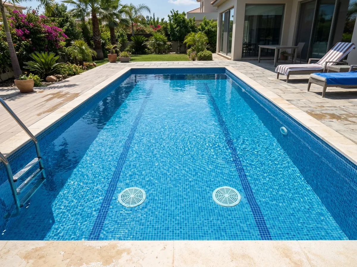 Ralos de fundo em piscina