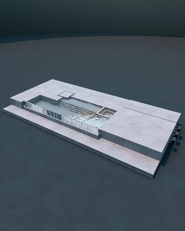 Piscina com borda infinita - projeto elétrico